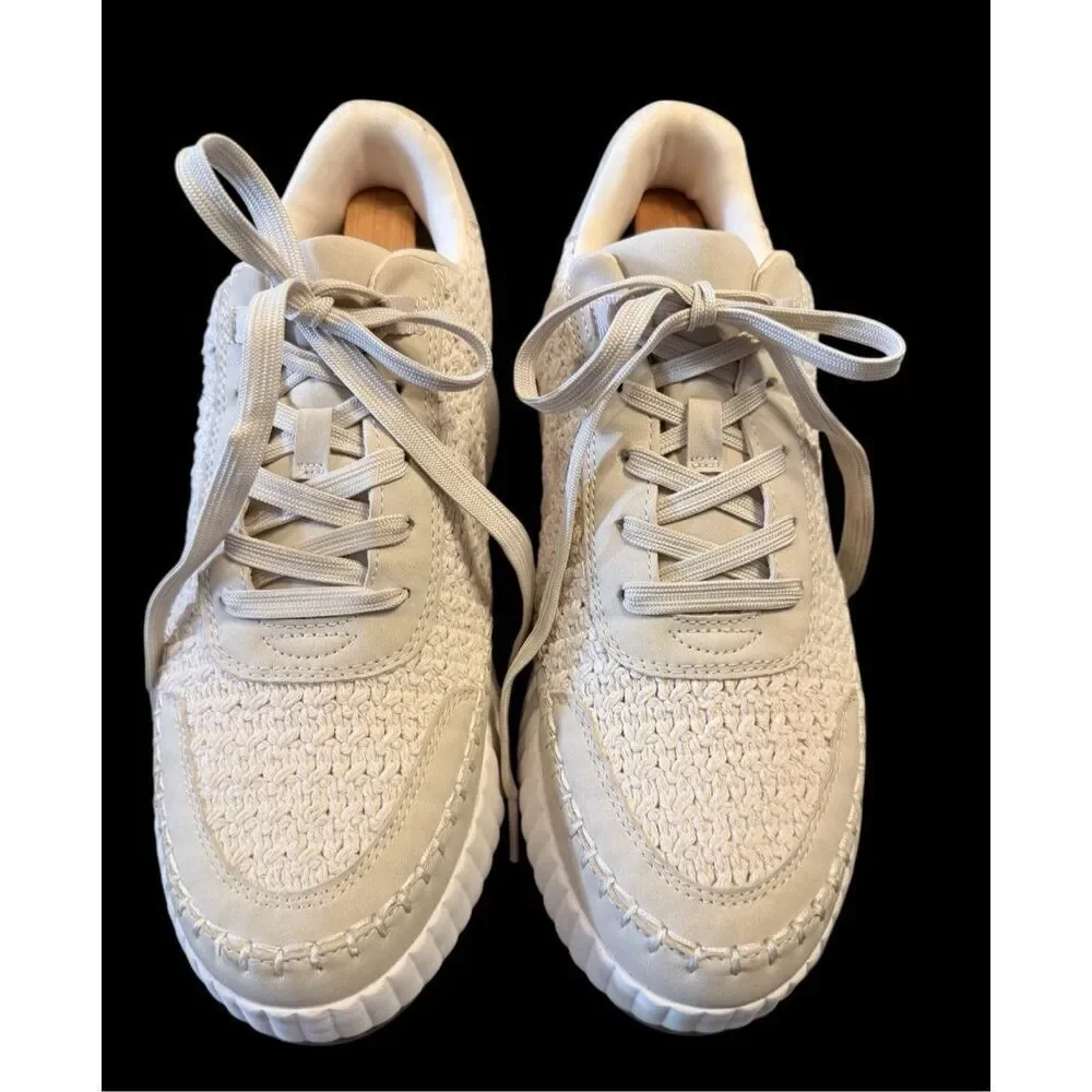 Dolce Vita Dolen Platform Sneakers Textured Knit Upper 9.5 Chunky